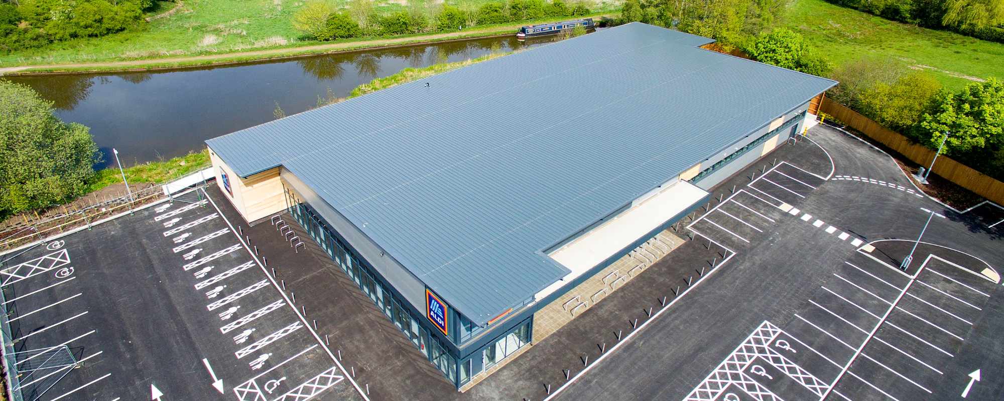 Aldi Whitchurch - Arial Rooftop Image